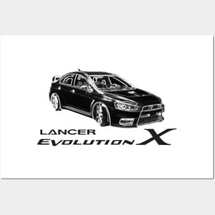 Mitsubishi Lancer Evolution X Posters and Art